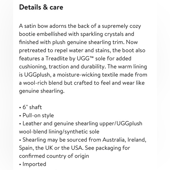 NIB UGG Mini Bailey Bow Metallic Spots Embellished Genuine Shearling Booties - Picture 11 of 12